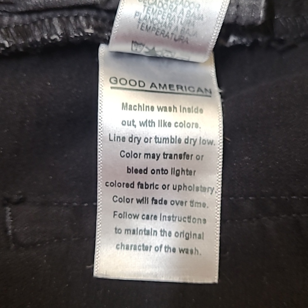 Good American Black Denim‎ Mini Skirt with Grommet Trim - Picture 14 of 14